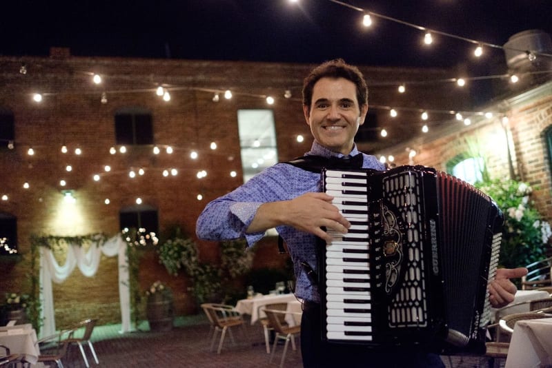Wedding celebration with accordion