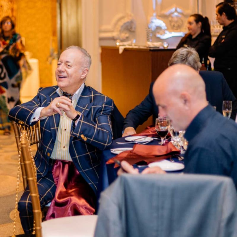 Wedding performance with bride and groom